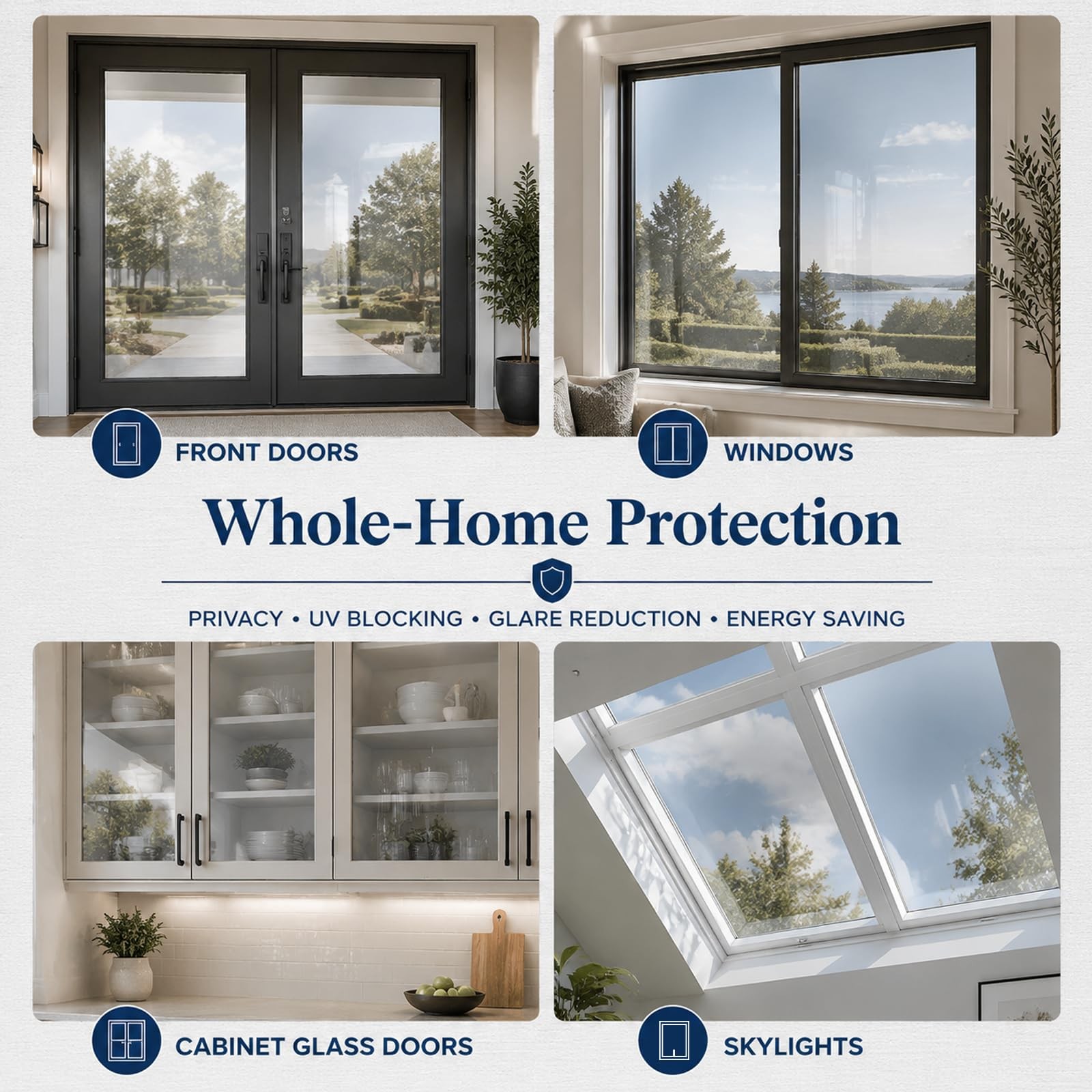 One Way Window Film, Daytime Privacy Mirror Window Tint, Static Cling Reflect…