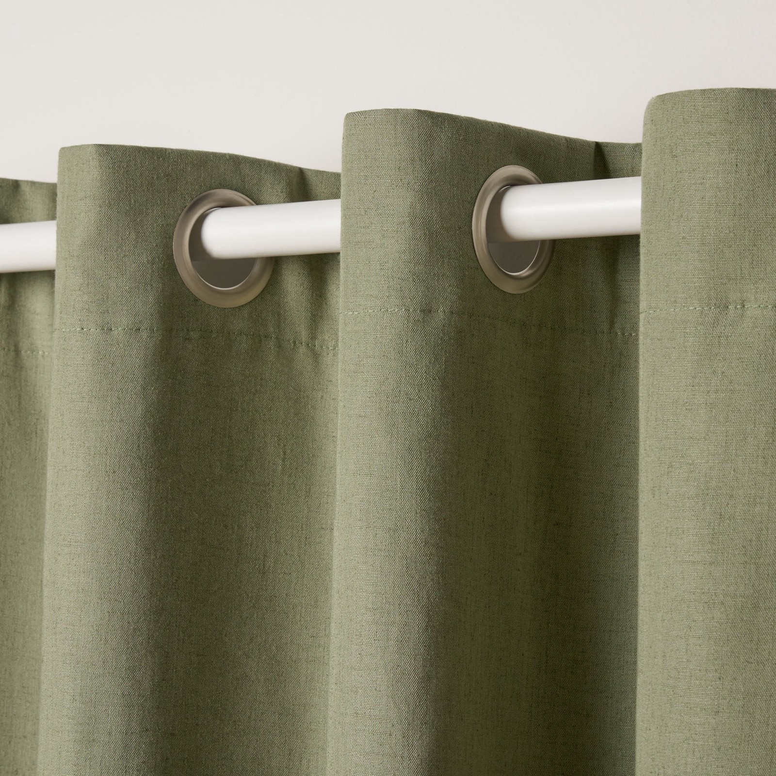 2-Pack 50″x63″ Bertram Solid Linen Texture Indoor Curtains Room Darkening