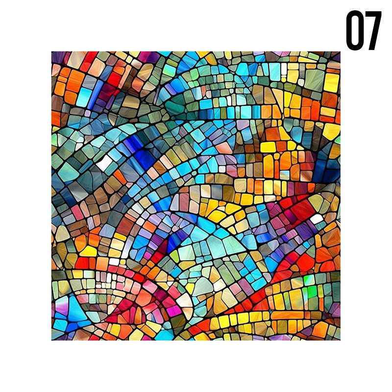 Church Stained Glass Film Frosted Window Sticker Bathroom Office HomeDecor Retro
