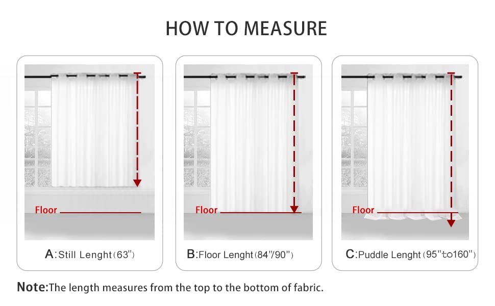 Sheer Outdoor Curtains 2 Panels W52 X L130 Eyelets Voile for French Door