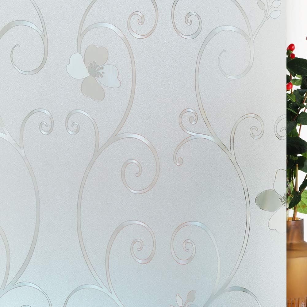 Transform Your Space with 3D Flower Window Film – Privacy & Light, 35” x 118”