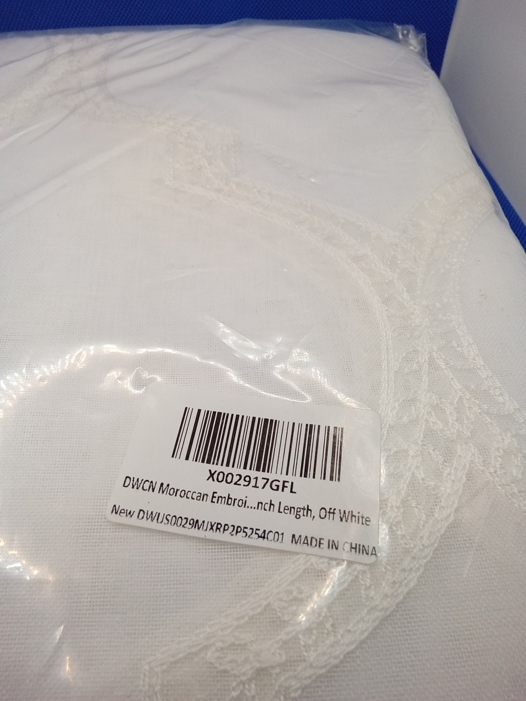 Curtains/sheers Dwcn Moroccan Embroidery Off White