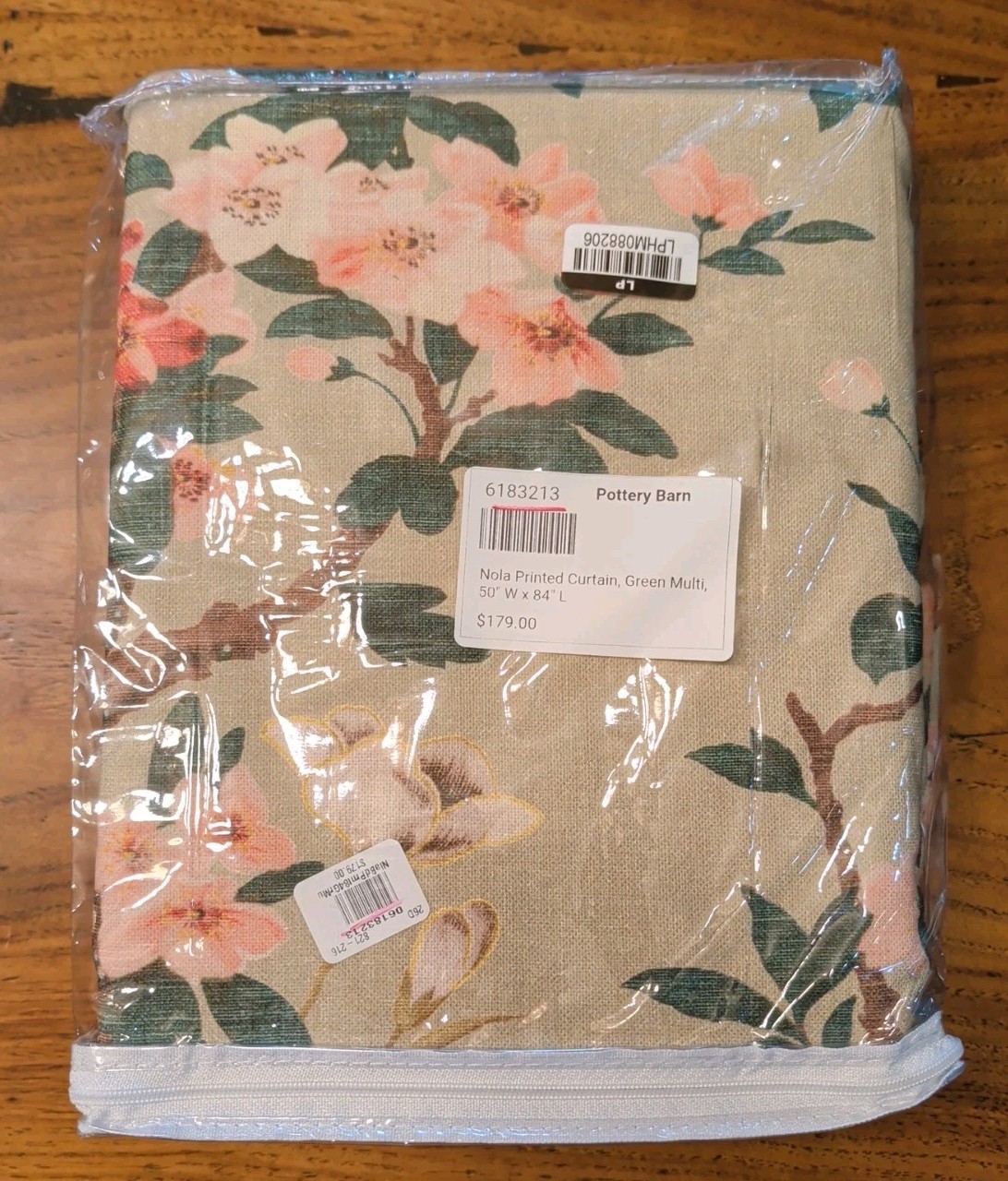 POTTERY BARN Nola Printed Curtain Panel-50×84″-Green Multi-NWT