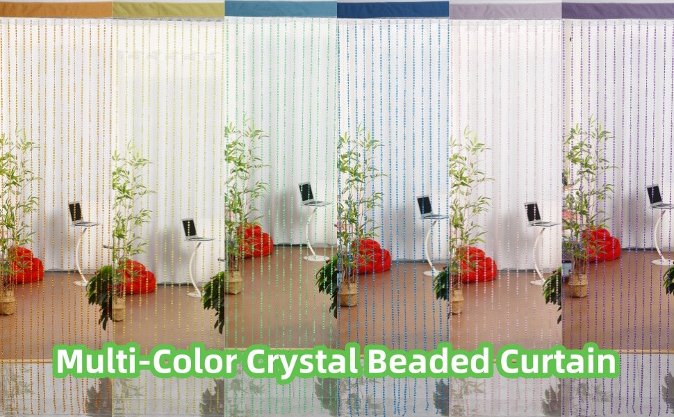 Crystal Beaded Curtain Door Curtains Room Divider Hanging Diamond Acrylic Beads