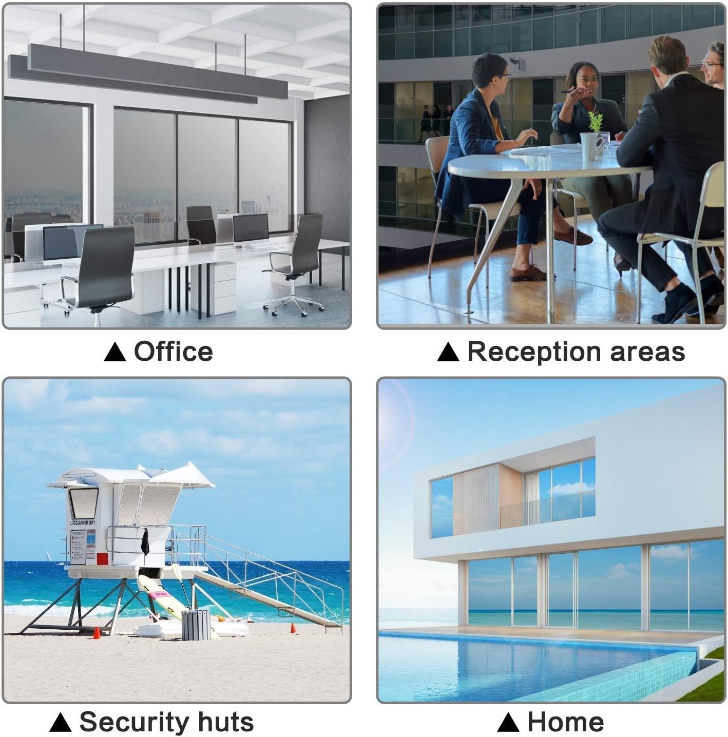 One Way Window Privacy Film 17.5×78 Inches UV Block Static Cling Silver