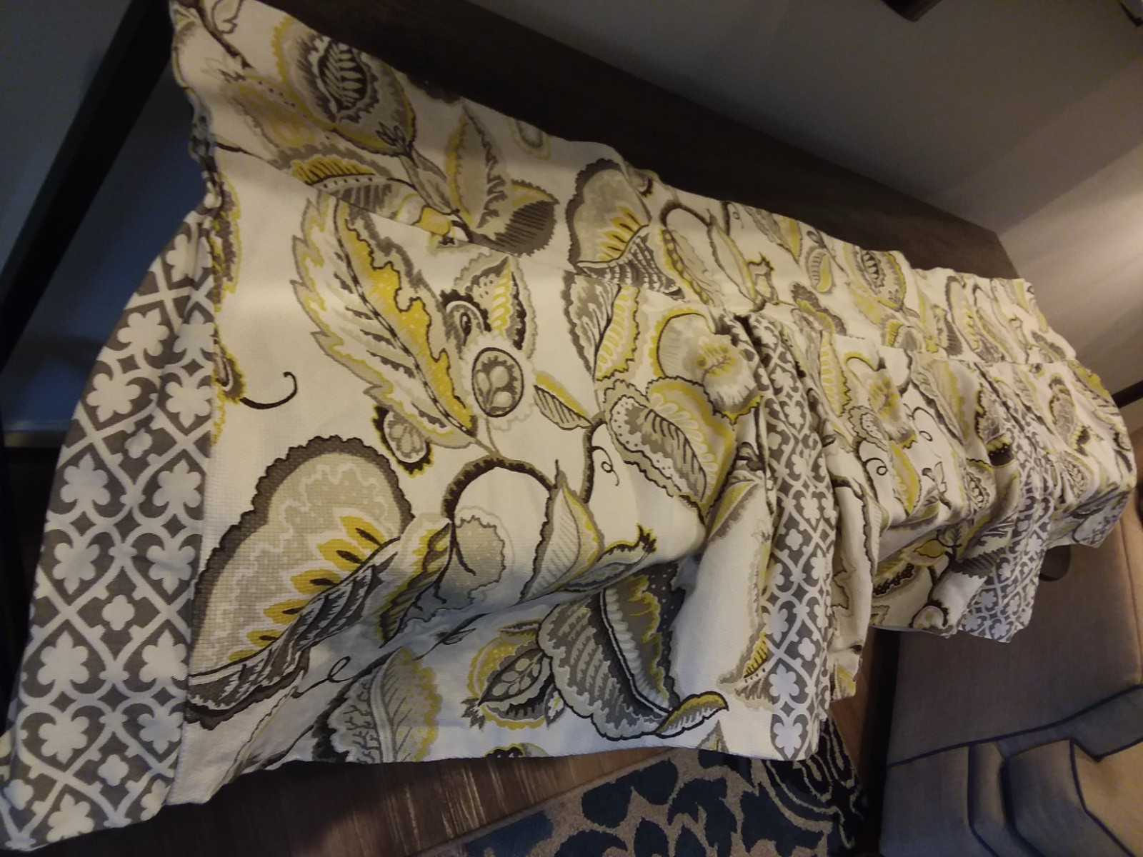 TWO (2) Waverly Becky Valances – Fantasy Fleur-Pumice 48″ x 18″ ea valence 12135