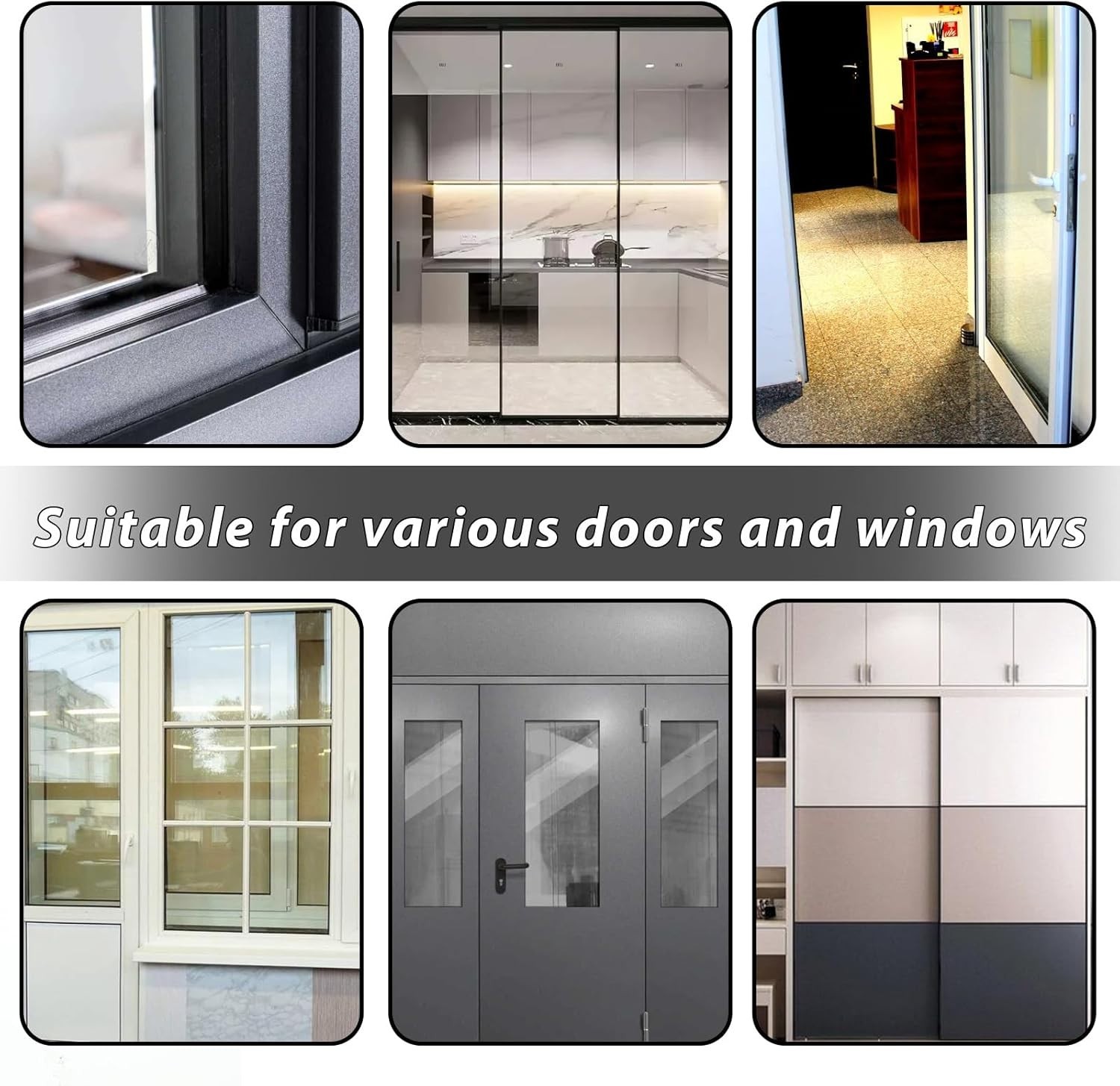 Durable Self-Adhesive Window Insulation – 33 Ft Gray Weather Stripping Felt Seal