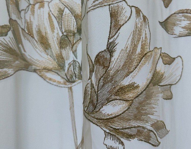 Custom Simplicity window Embroidery cloth lace curtain valance tulle M1705