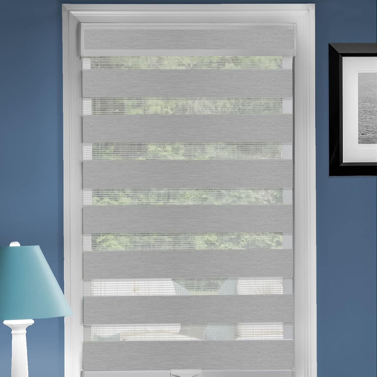 32×72 Cordless Celestial Sheer Double Layer Roller Shade White
