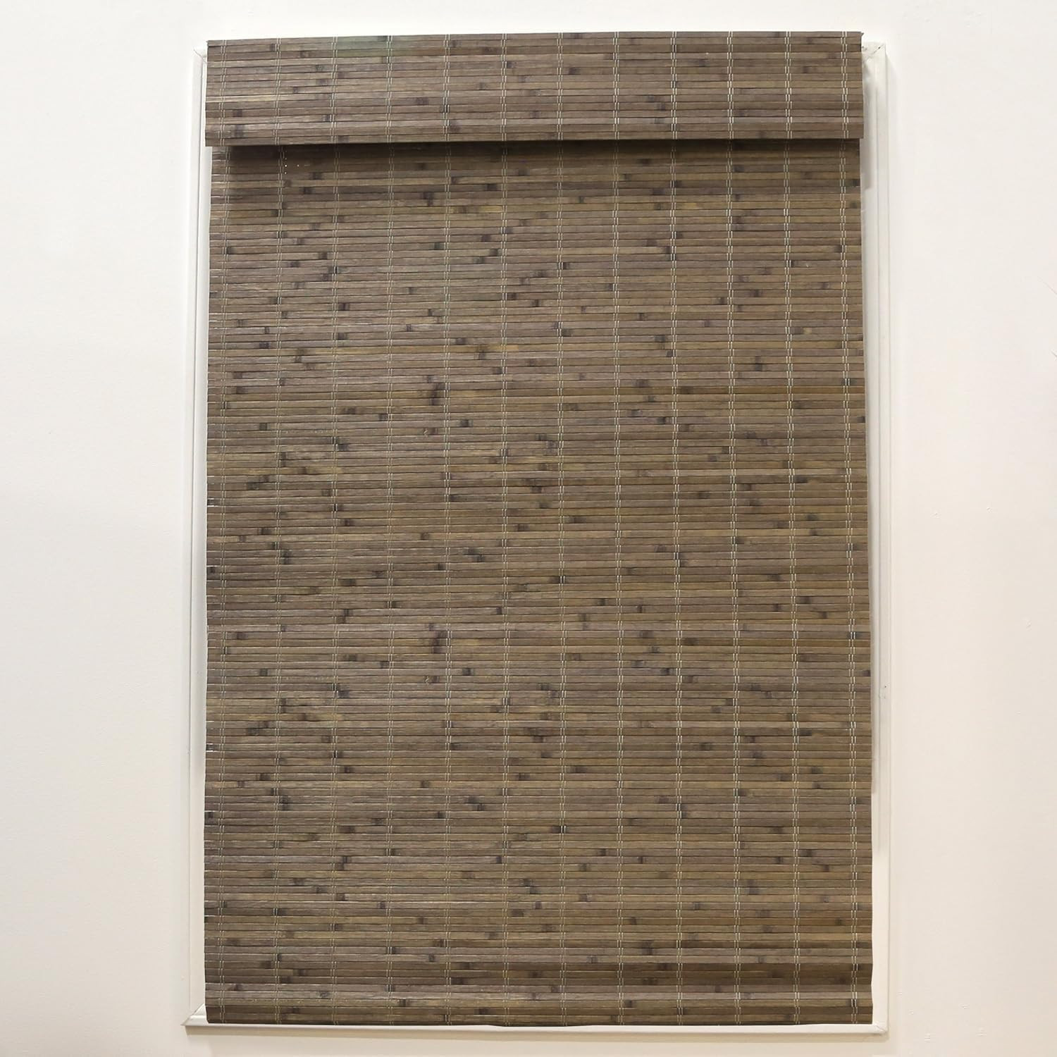 Cordless Bamboo Roman Shades for Windows – Flatstick Bamboo Blinds for Semi-Priv