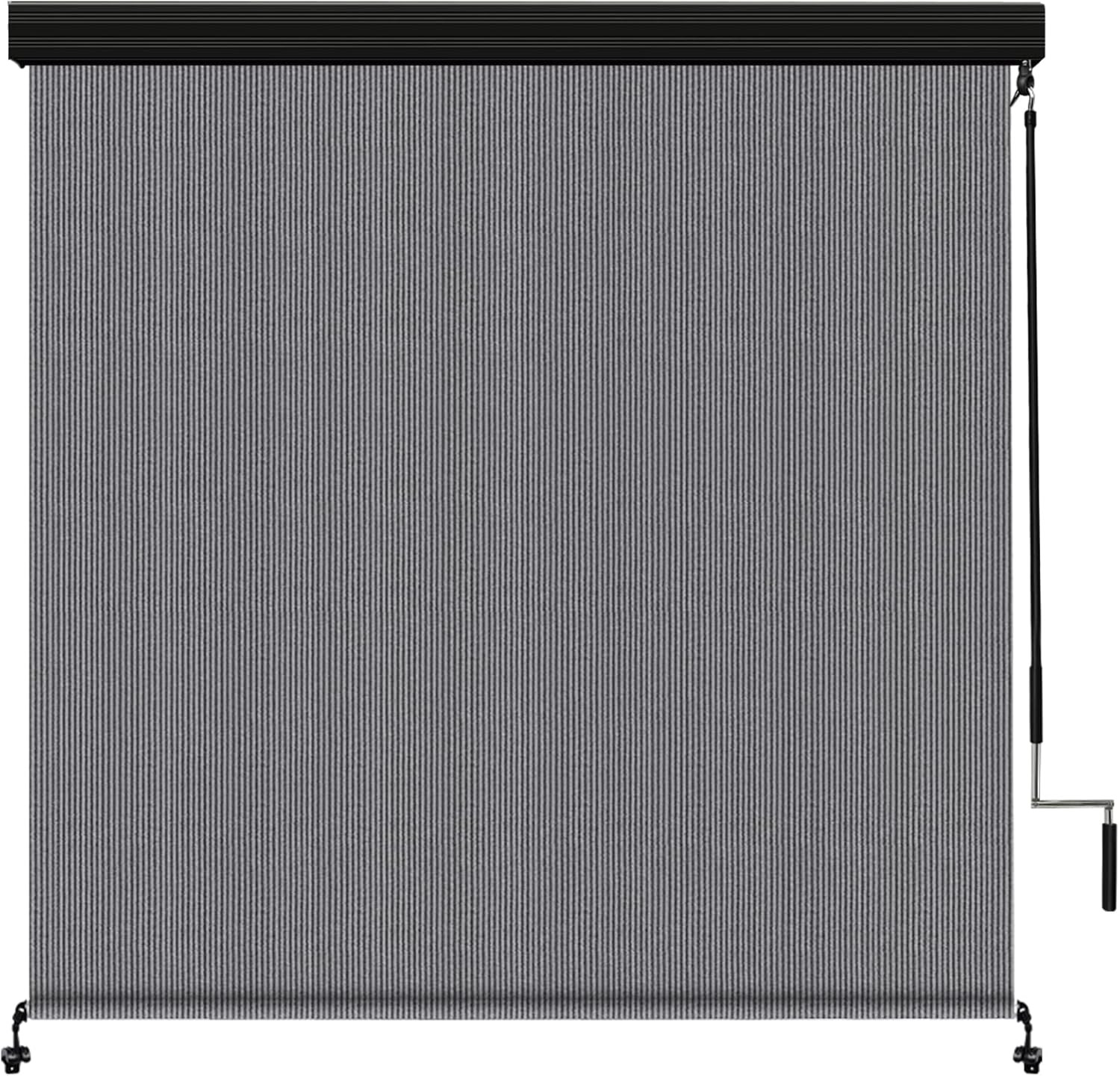 8’x8′ Outdoor Roller Shades – Cordless Patio Blinds, Grey
