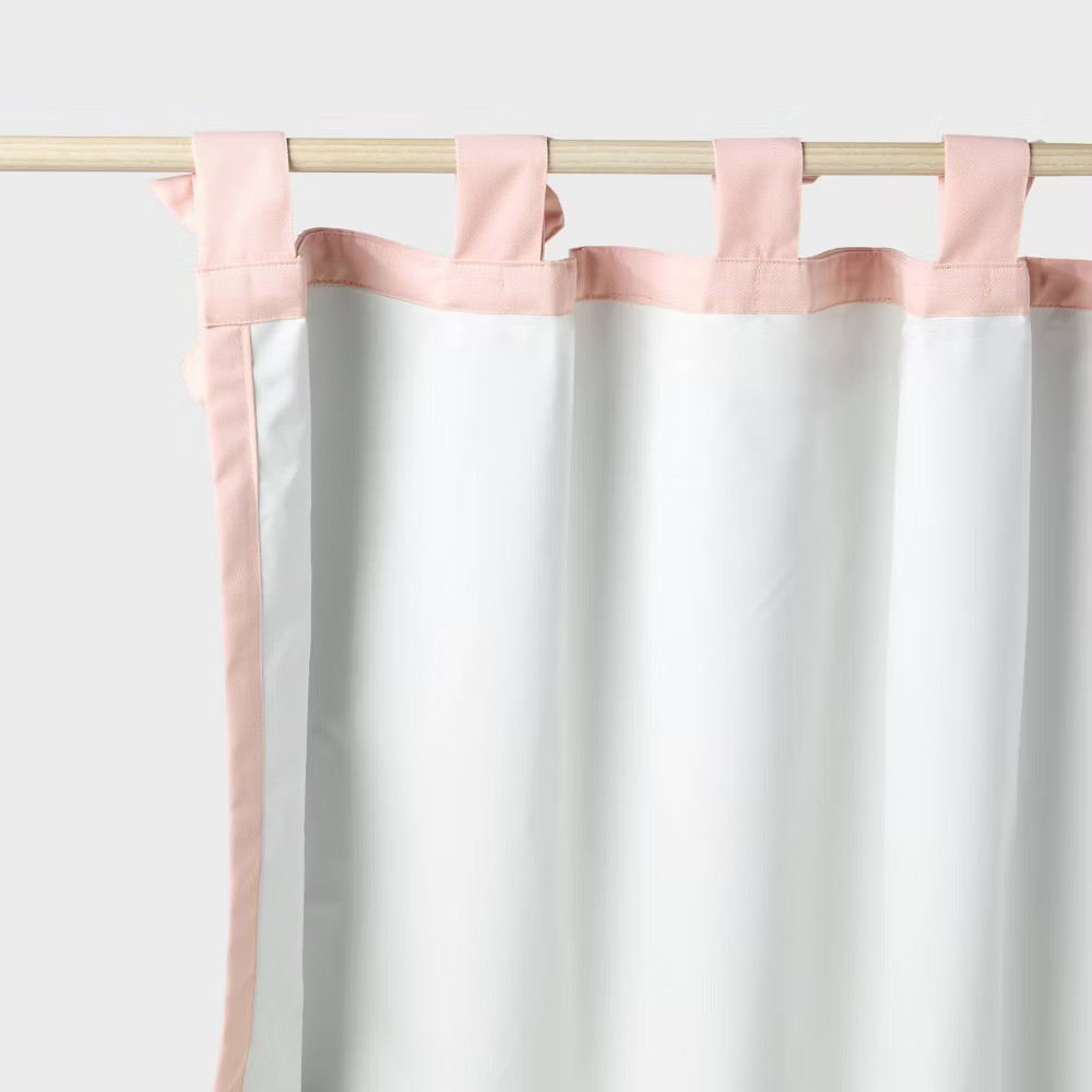 95″ Blackout Tie Top Embellished Kids’ Panel with Ties Pink – Pillowfort