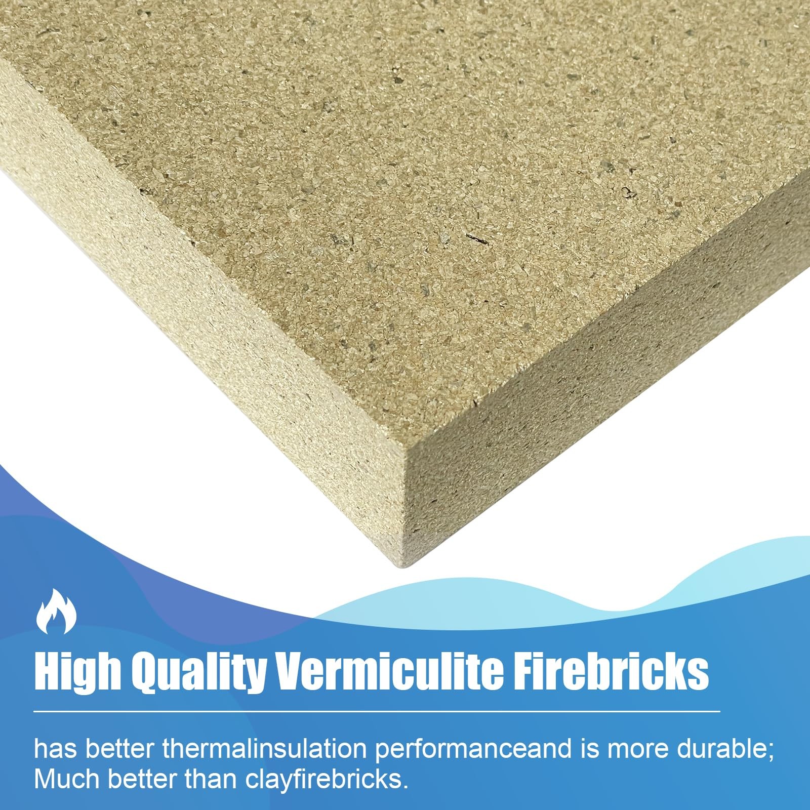 Woodstove Firebricks, Fire Bricks, Size 9 X 4-1/2 X 3/4, High Temperature Resist