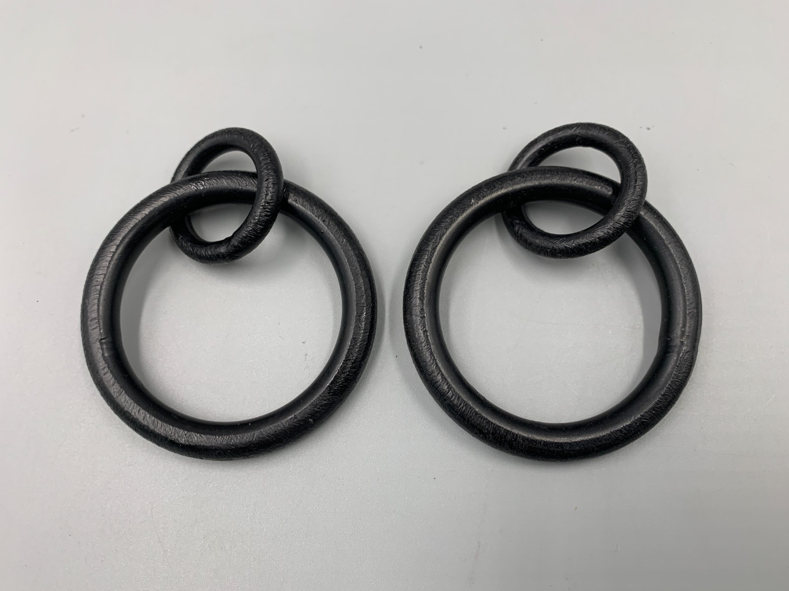 Pottery Barn Steel Double Round Cast Iron Curtain Rings S/2 Large 1.25″ #S2052A