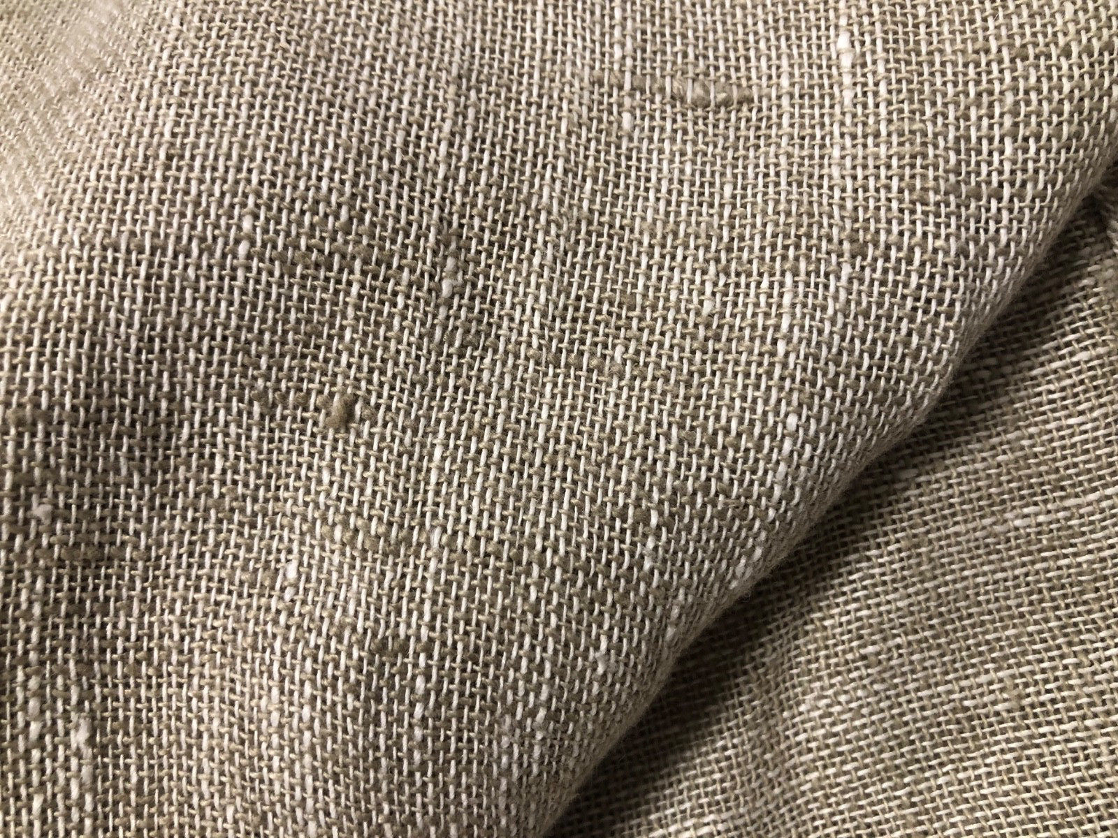RESTORATION HARDWARE 1 PANEL CURTAIN 100% LINEN NATURAL BEIGE ROD POCKET 48X106″