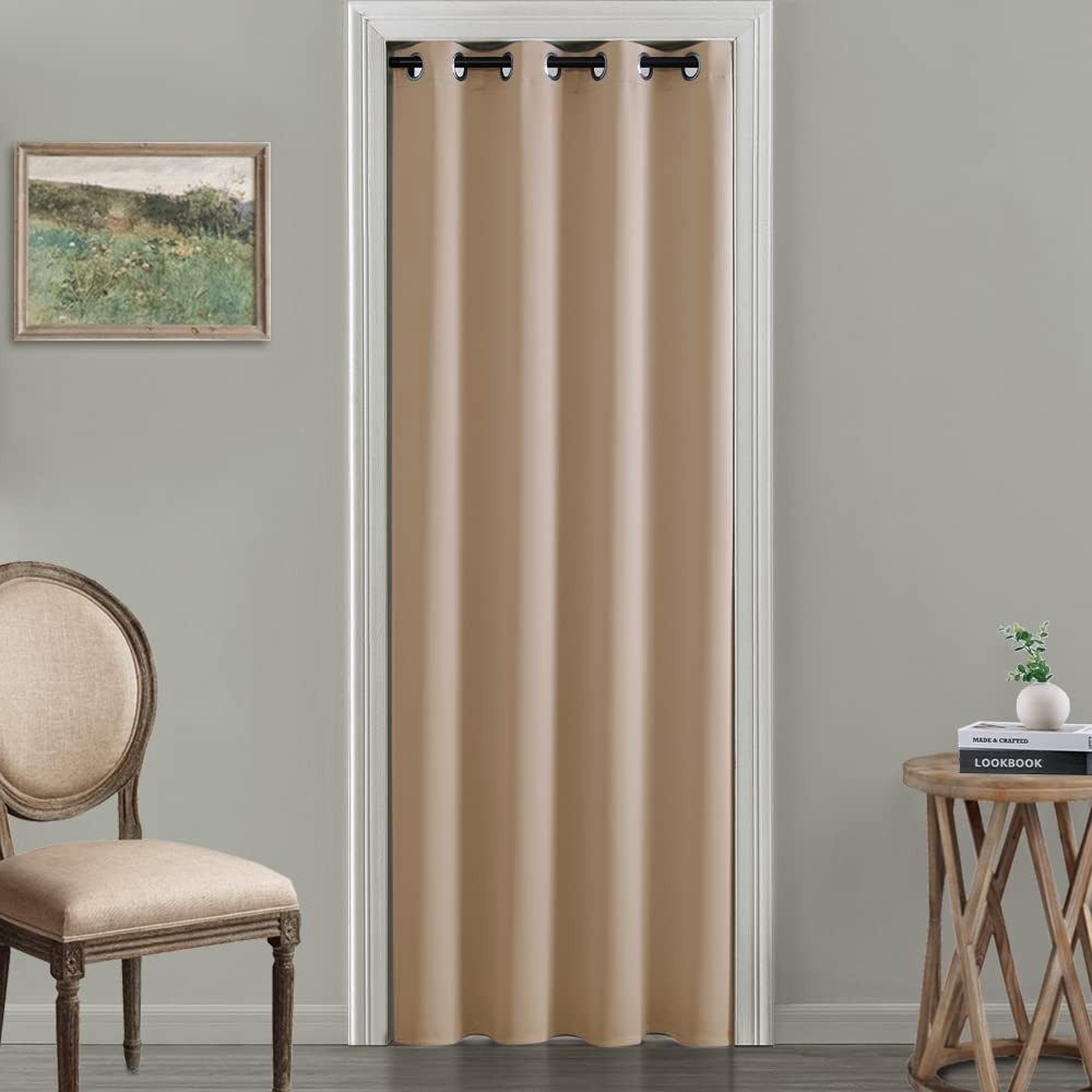 Sliding Closet Door Curtains 80 Inch Length,Single Curtain Panel,Waterproof I…