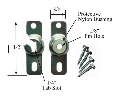 1 pair INSIDE MOUNT Roller Window Shade Brackets with PROTECTIVE NYLON BUSHING!