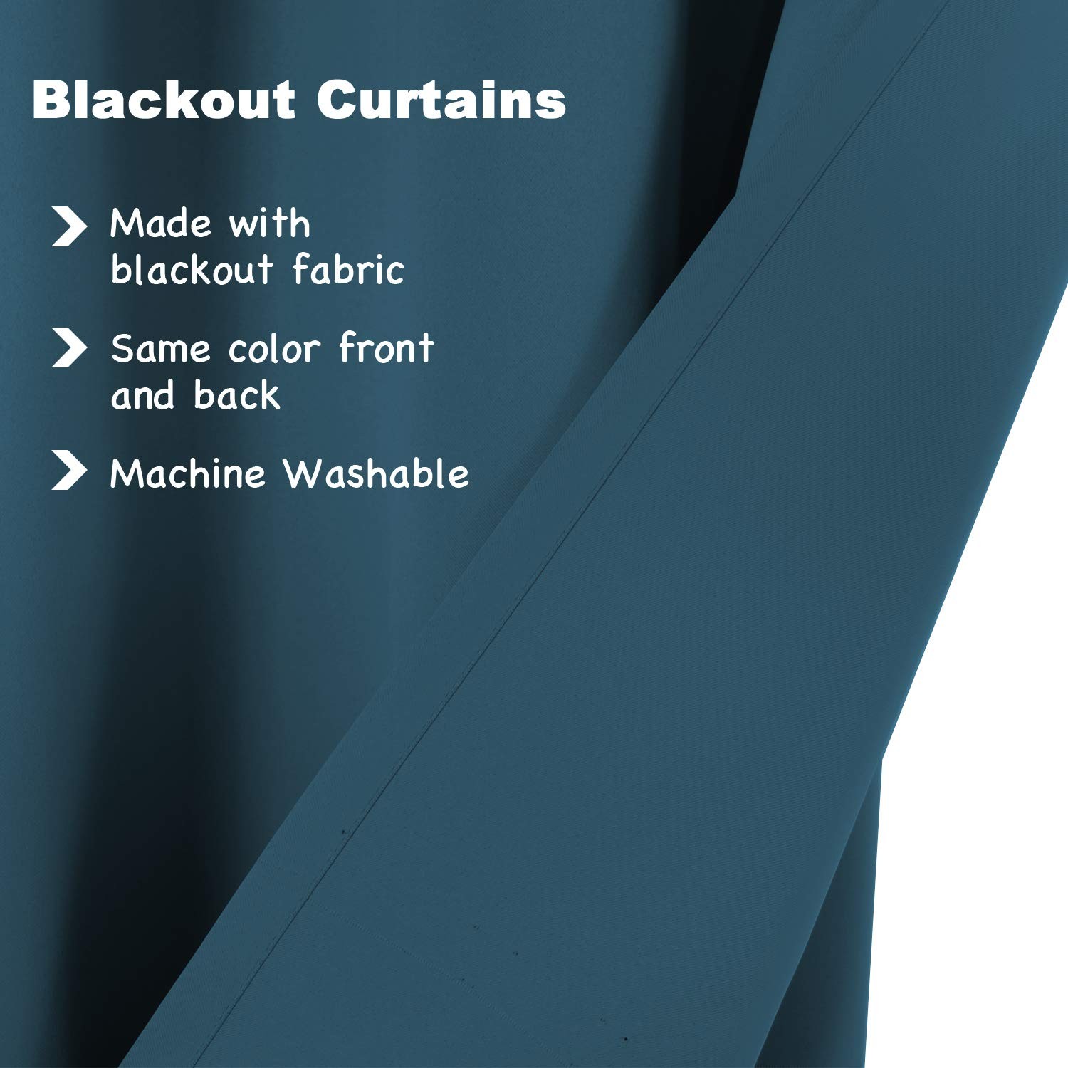 Turquoize Dark Teal Blackout Curtains for Bedroom Extra Long Teal Curtains fo…