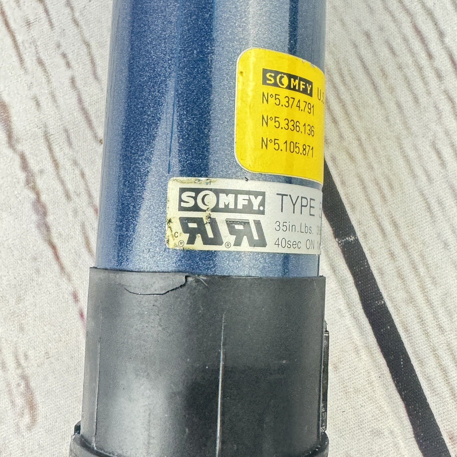 Somfy 504S2 RH 120v AC Roller Shade Motor – Used, Tested Working