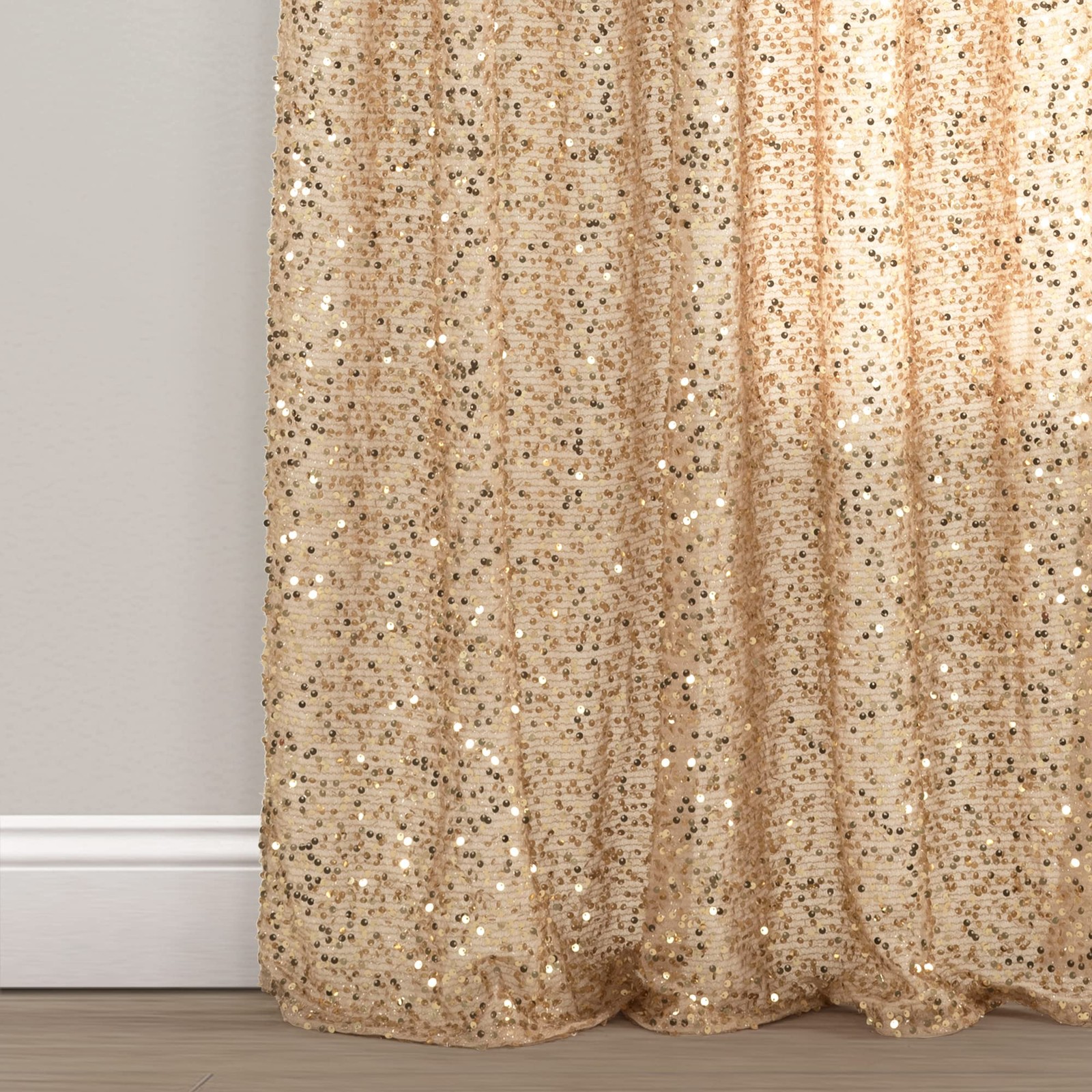 Lush Decor Ballgown Glam Sparkle Sequins Window Panel Single 52 W X 84 L – – –
