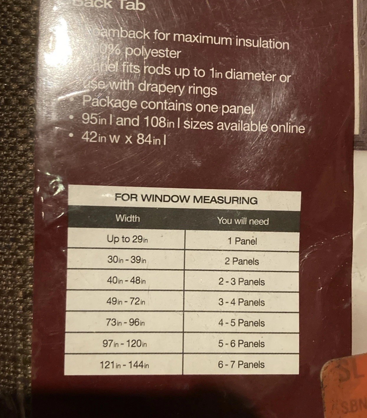 Home Decorators Collection 84″ Brown Textured Thermal Darkening Drapery Panel