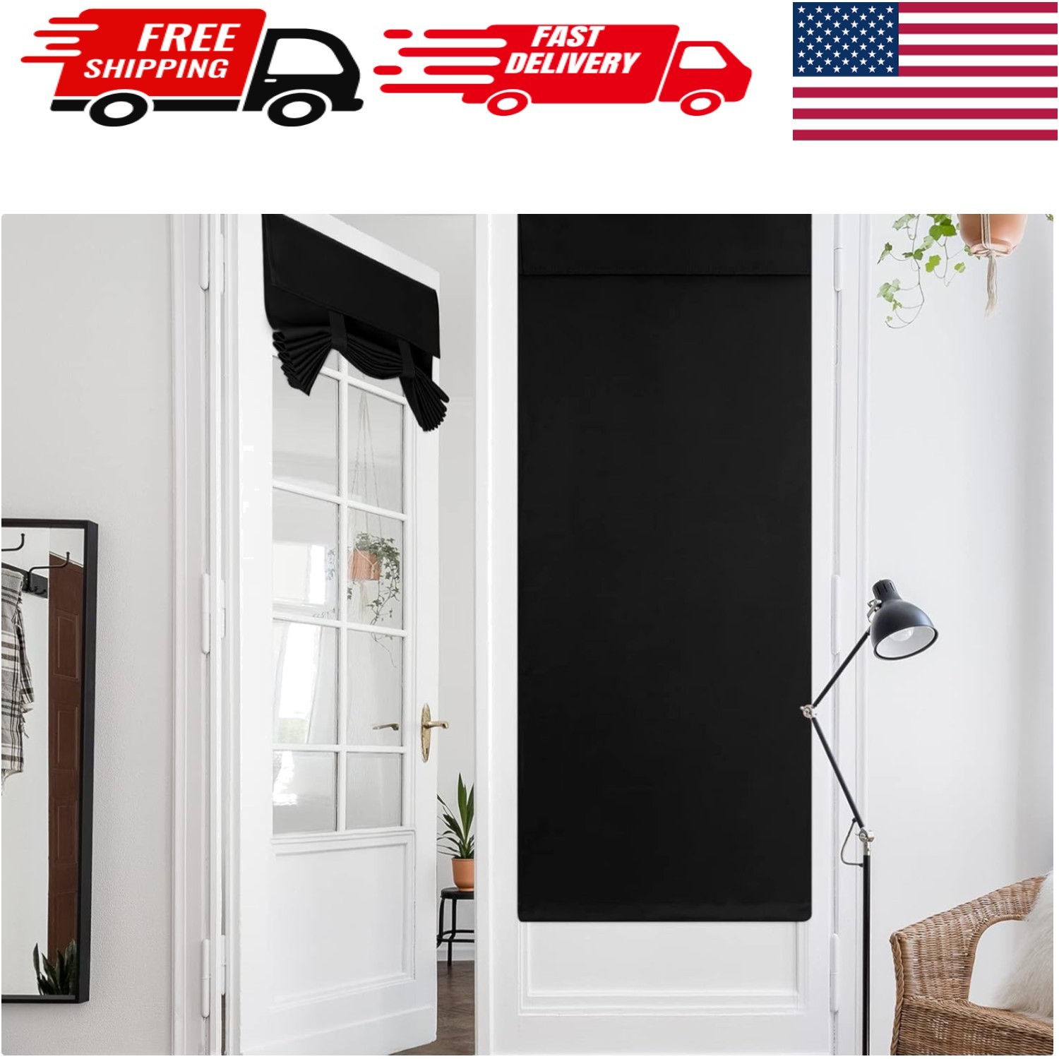 Versatile Blackout Door Curtains 26×68 Inch – Chic Thermal Privacy Solution