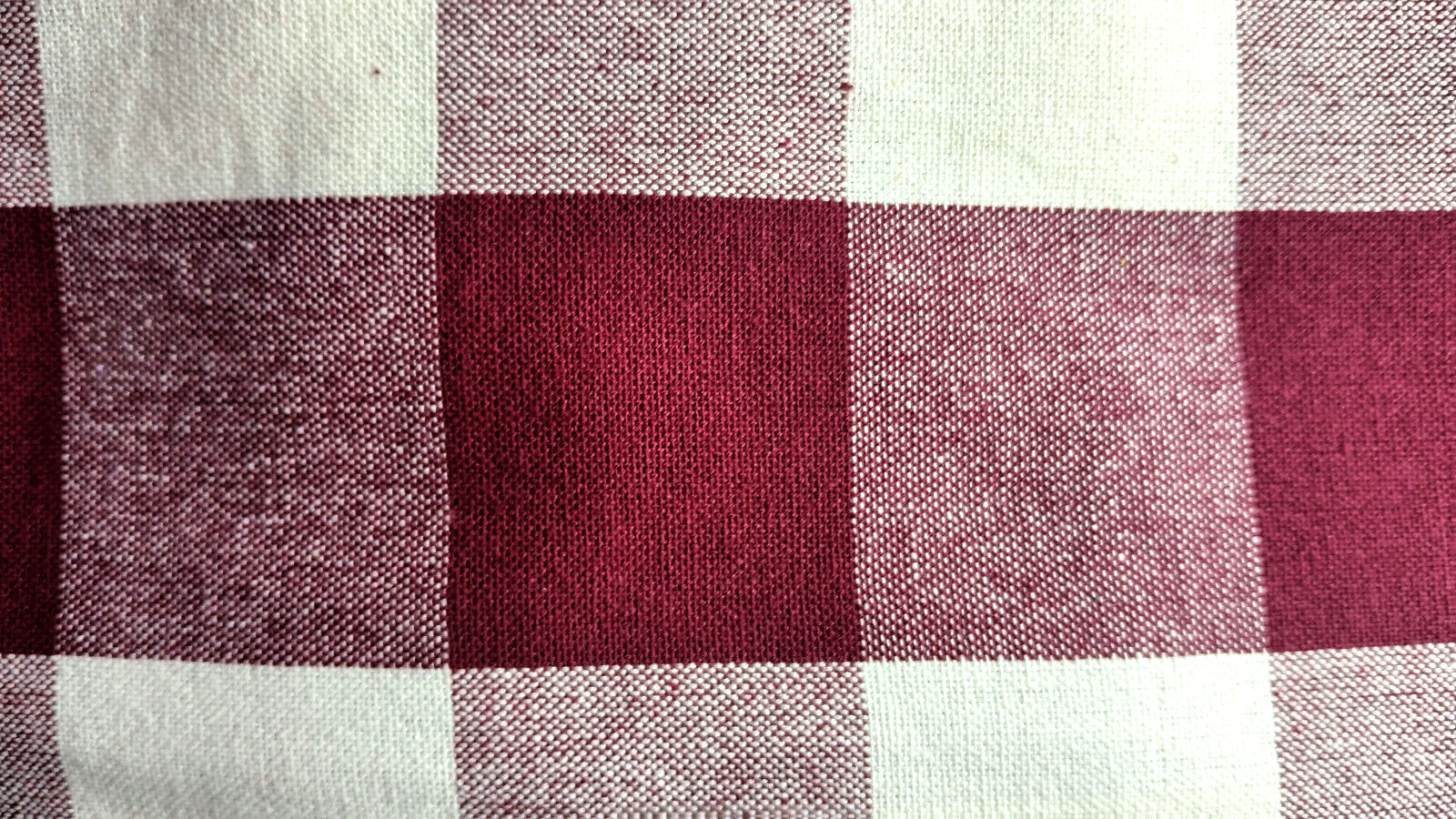 Plaid curtain panel checked red white 63″L x 45″W farmhouse rod pocket 1 Piece