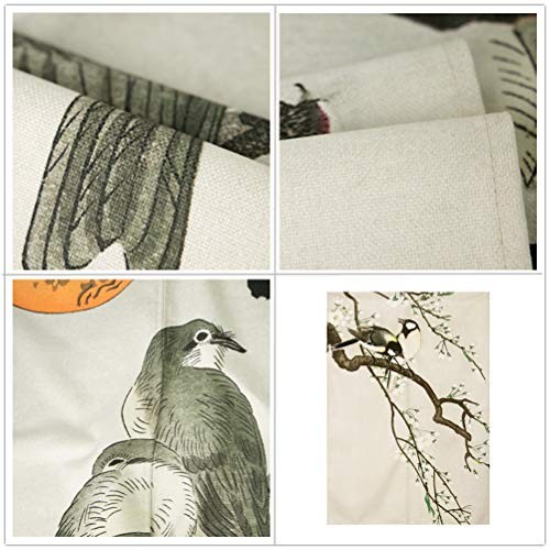 Japanese Noren Doorway 33.5″W x 59.1″L (Pack of 1) Bird 3 (Not Include Rod)