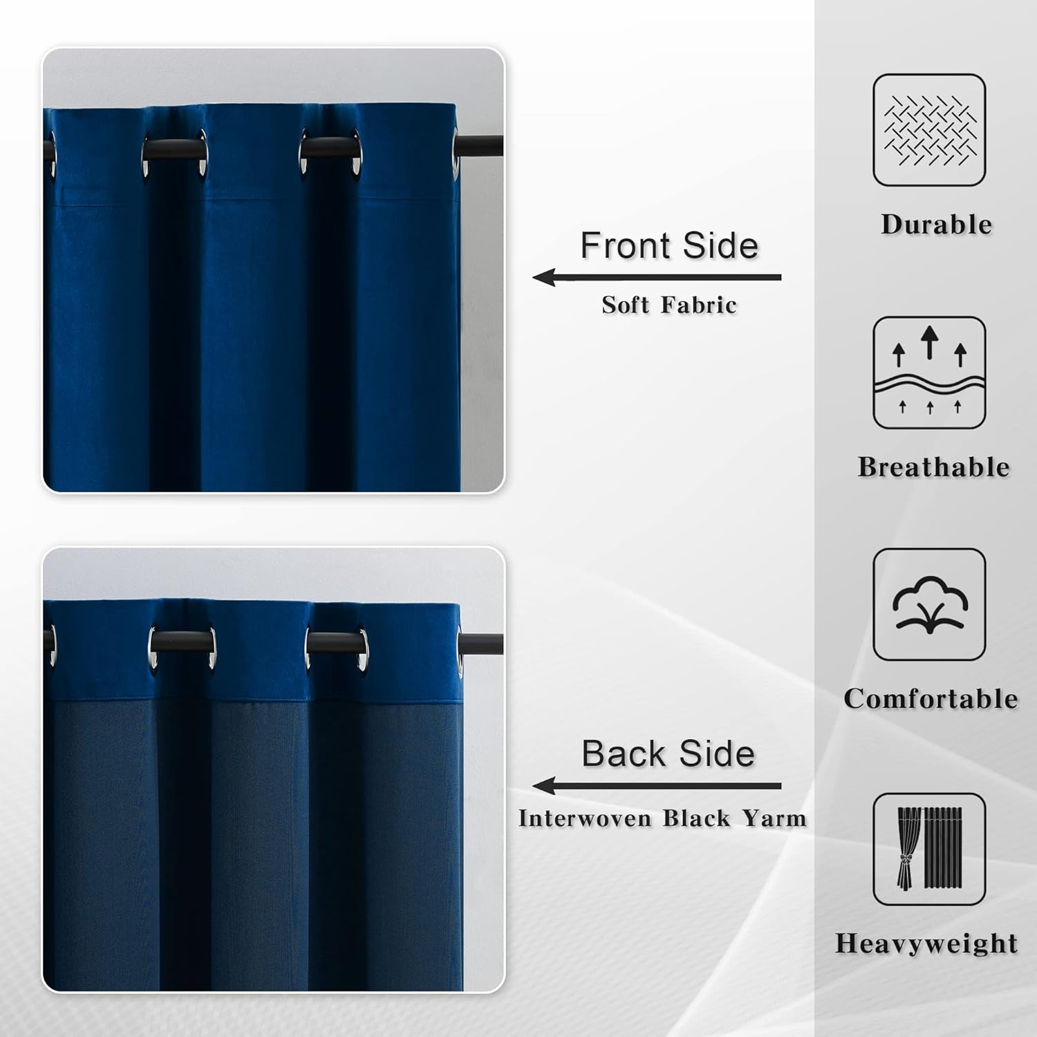 Extra Long Curtains 12Ft Length Thermal Insulated – Blackout 2 Story Curtains He