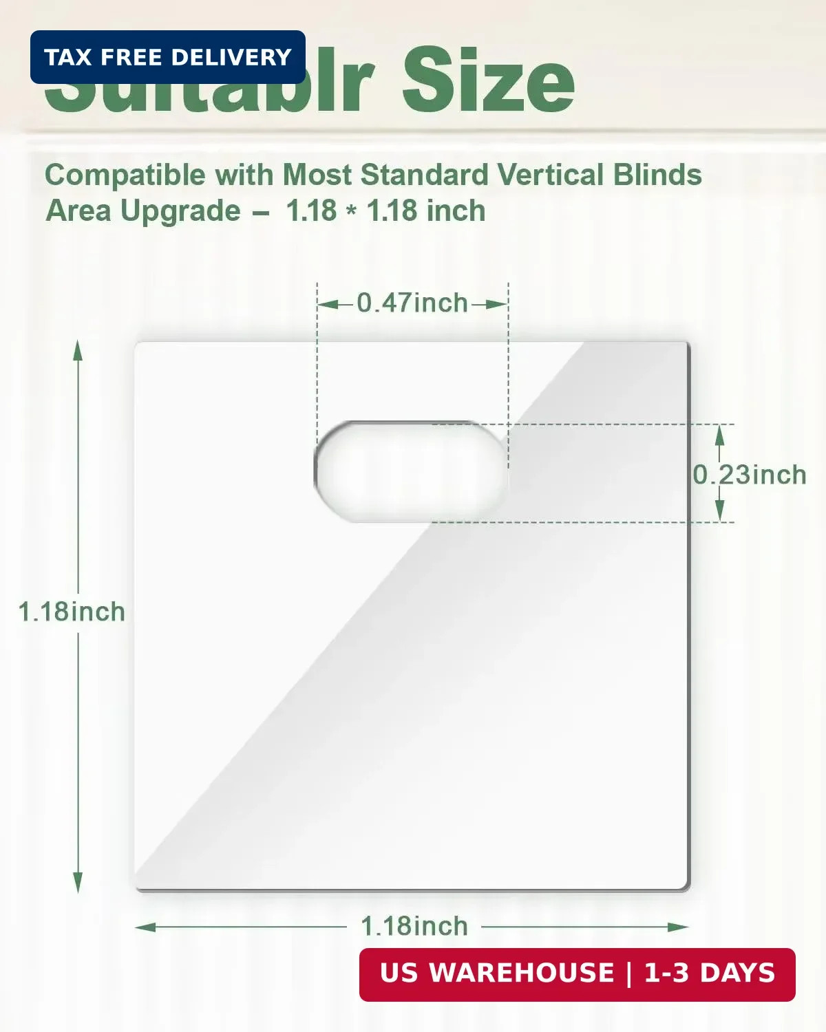 Anyongora 100Pcs Vertical Blinds Replacement Slats Repair Kit – Transparent PVC