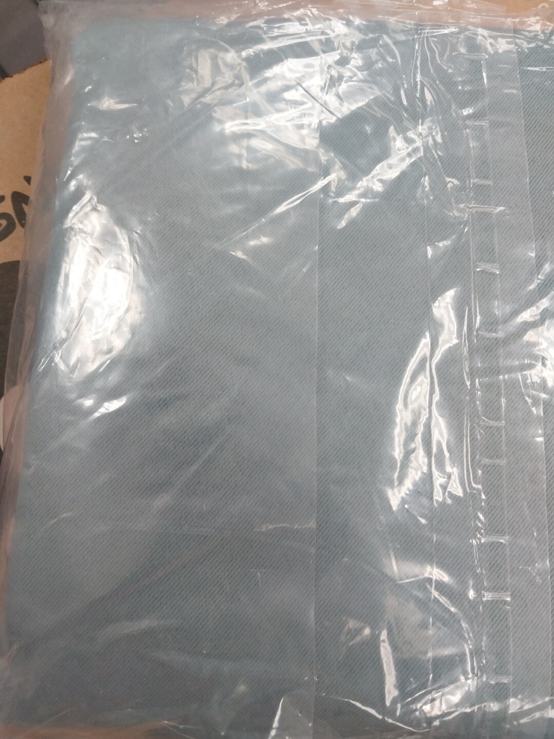 Sun Zero Blackout Rod Pocket Curtain Panel Mineral Blue 40 x 63in