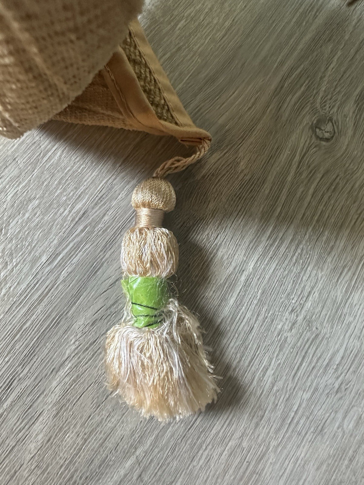Croscill Home Window Scarf Valance Draping Set with Wood Rings and Tassels