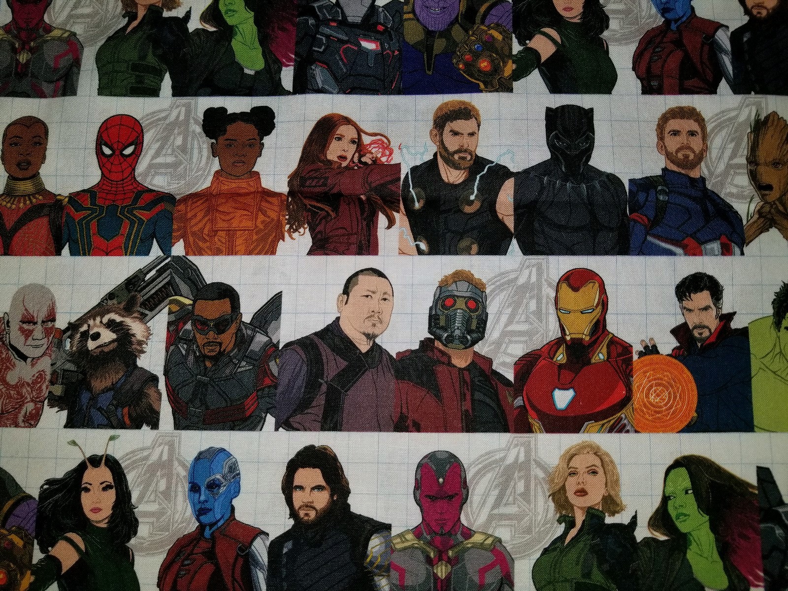 LINED WINDOW VALANCE 42X12 MARVEL INFINITY WAR BLACK PANTHER GROOT COMIC HULK