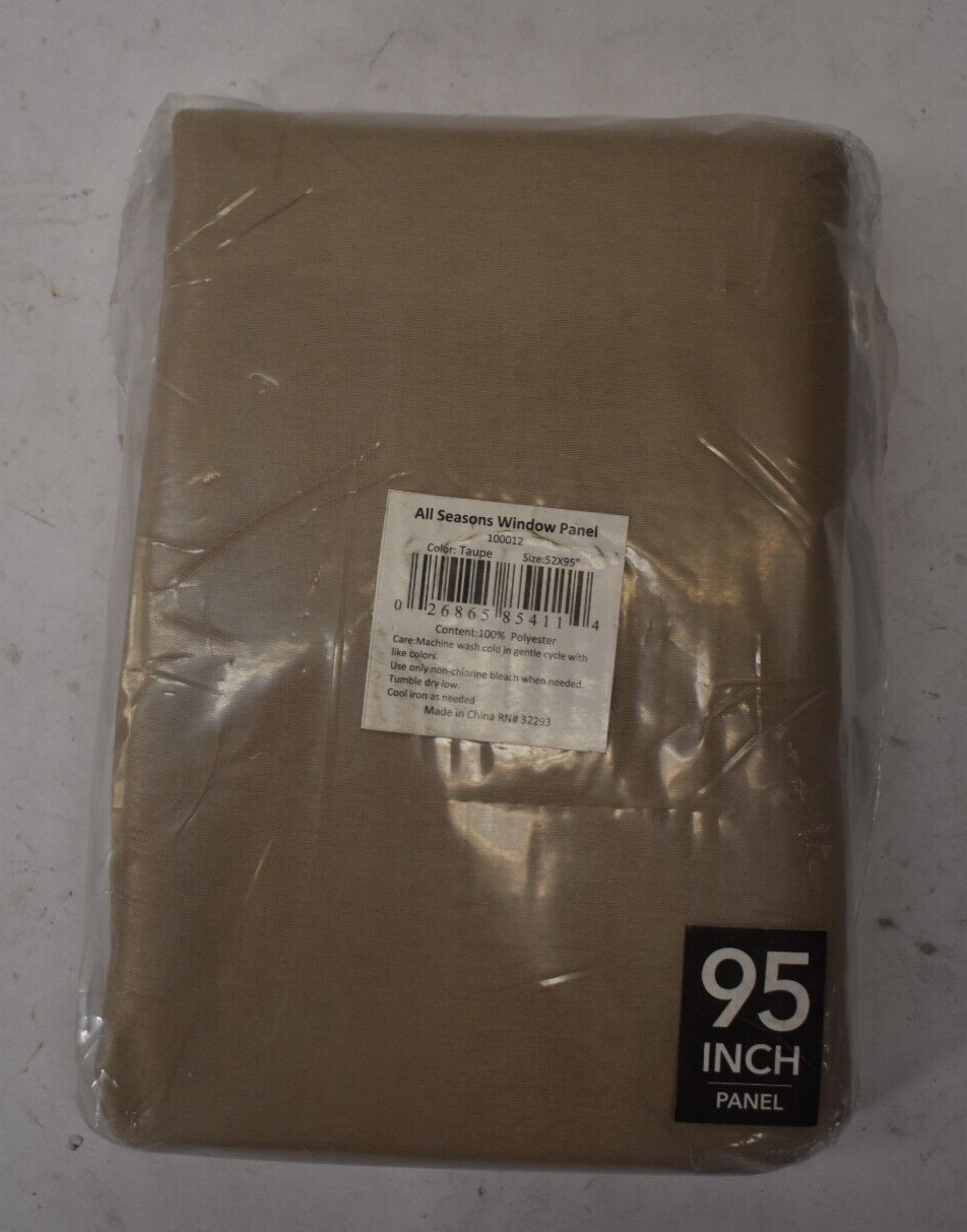 Elrene Home Fashions All Seasons Window Blackout Curtain Panel Taupe Single