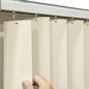 Vertical Blinds Replacement Slats Heavy Duty PVC Smooth Curved (Off White) You