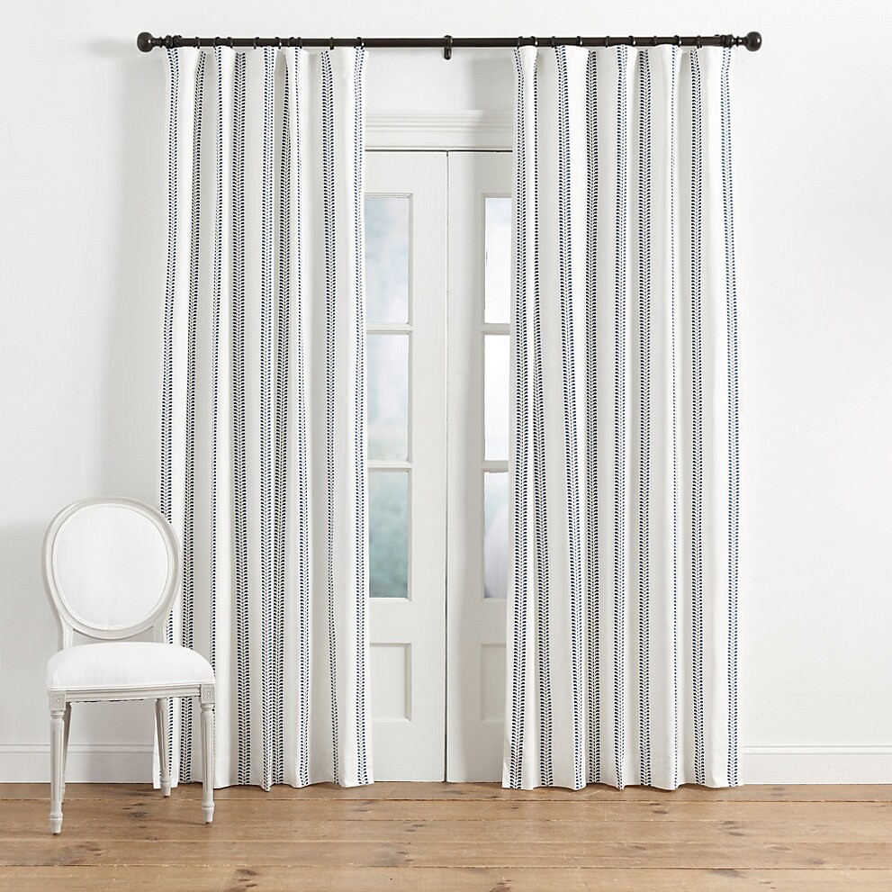 Ballard Designs Hollis Ditsy Stripe Drapery Panel…