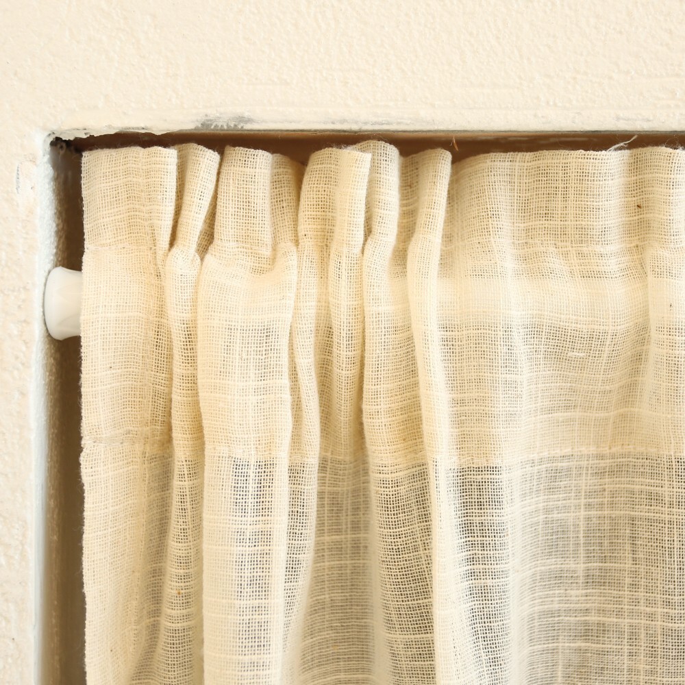 Beige semi-blackout coffee window screen
