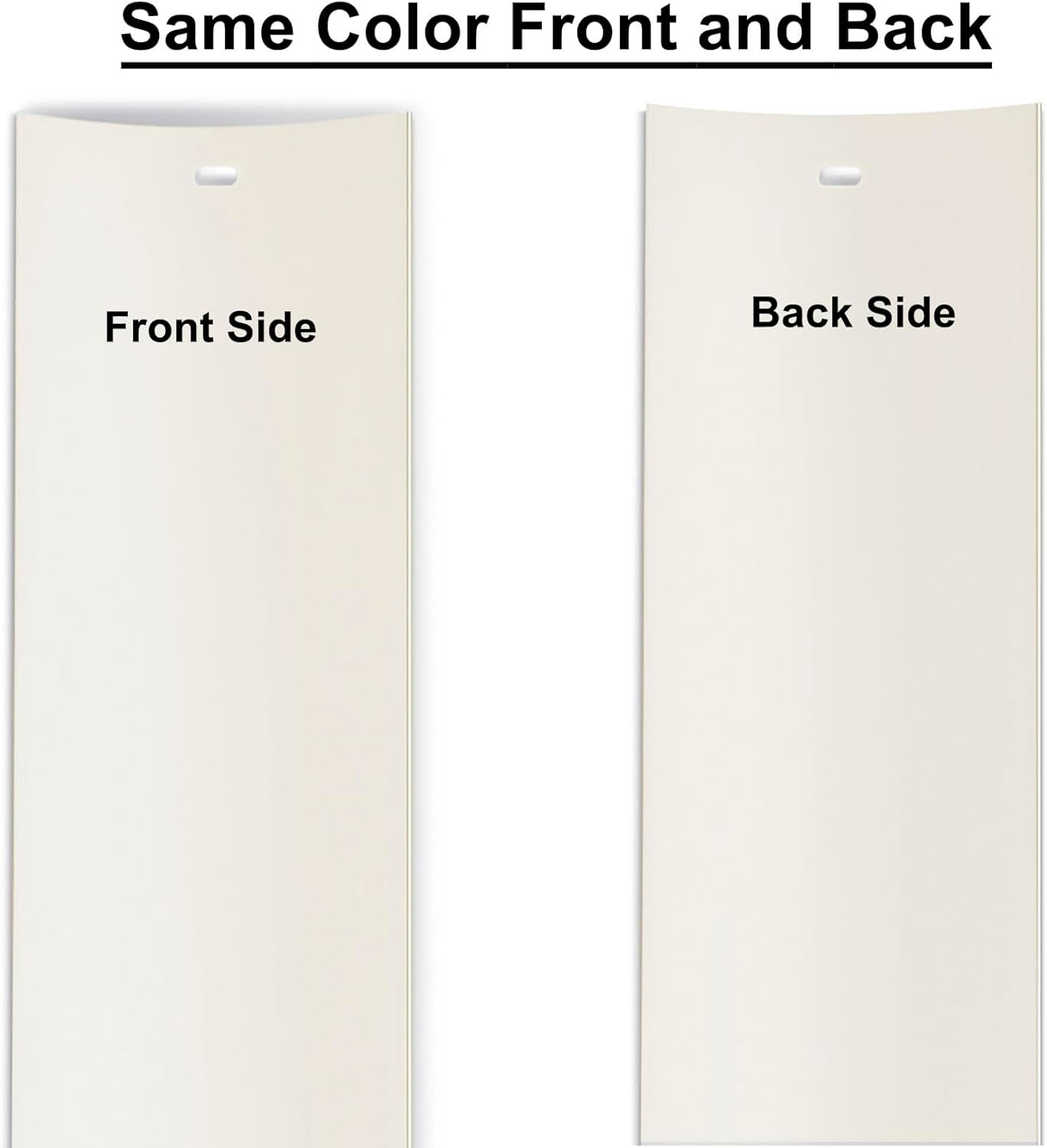 Vertical Blinds Replacement Slats Heavy Duty PVC Smooth Curved (Off White) You