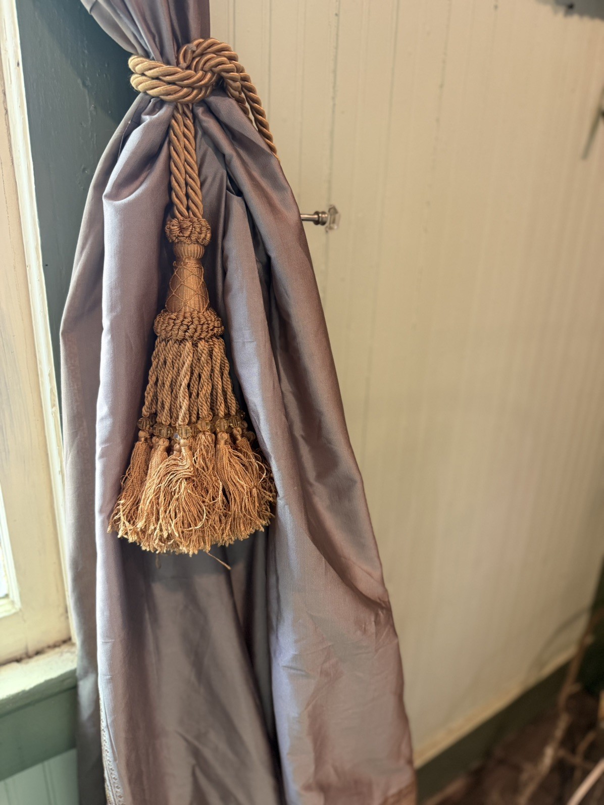 Vintage single tassel curtain tie-back 1980’s from Historic Hotel New Orleans