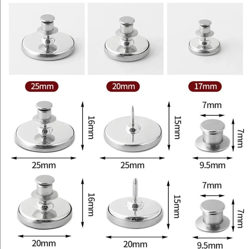 4/8Pairs Magnetic Curtain Buttons: Alloy Light-Blocking Fastener Clips Set – NEW