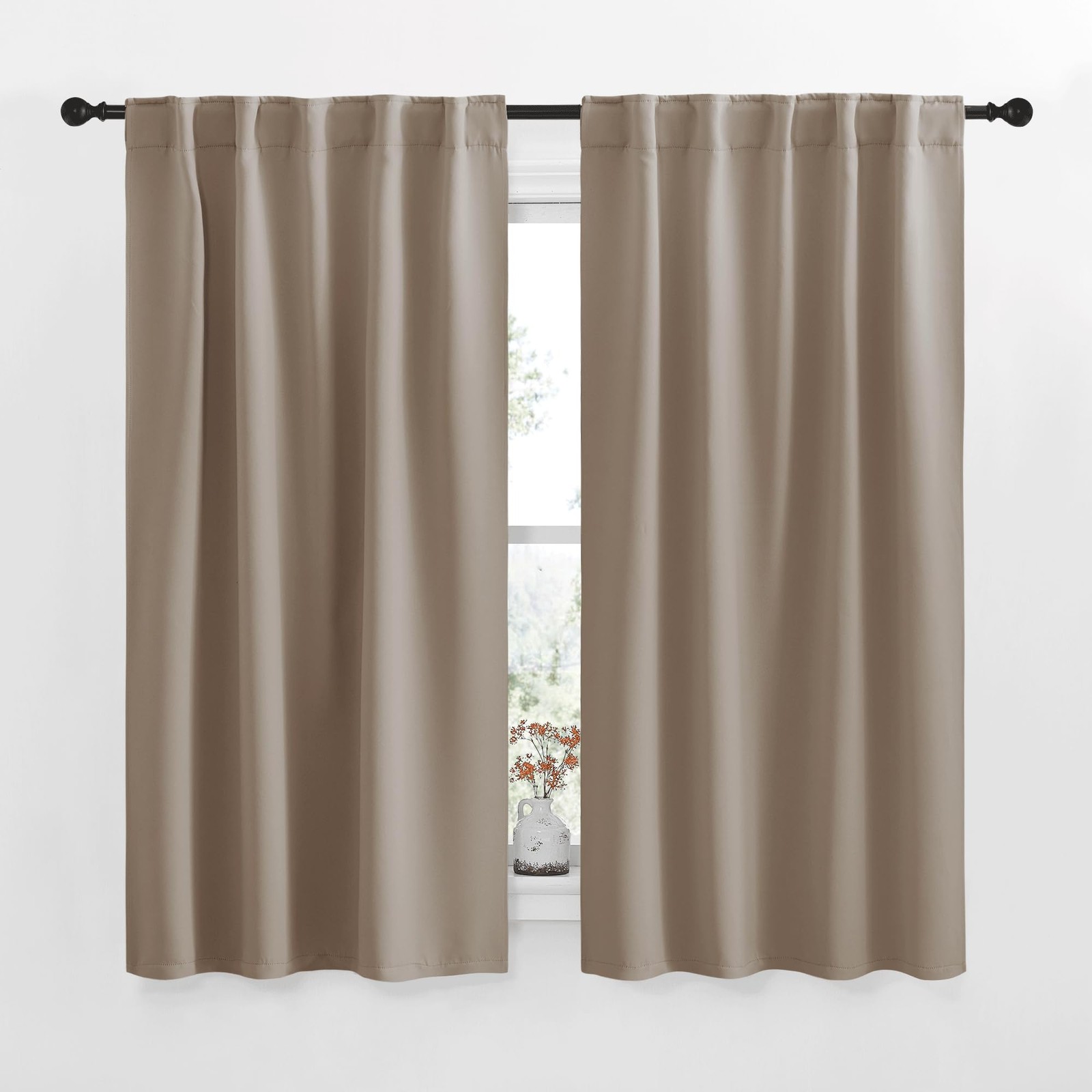 Blackout Window Curtains for Camper – (Taupe Color) 34×48 Inch, 2 Panels Set,…