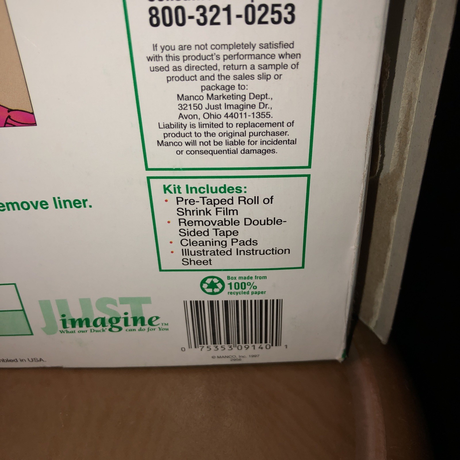 Manco Roll on Window Insulation Kit For 5 3’x5’ Windows Indoor Made In USA 1997