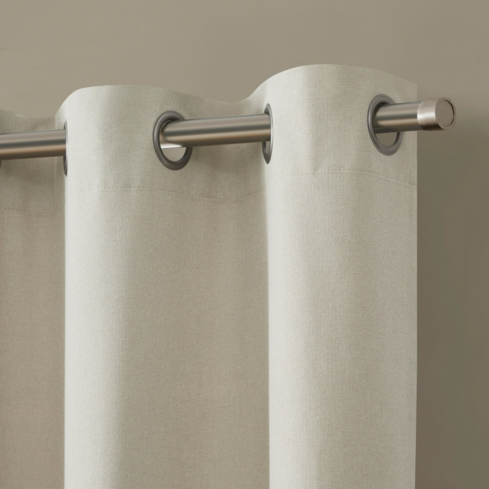 Eclipse Corte Solid Blackout Grommet Top 37×63″ Vanilla Curtain Panel EQ00038285