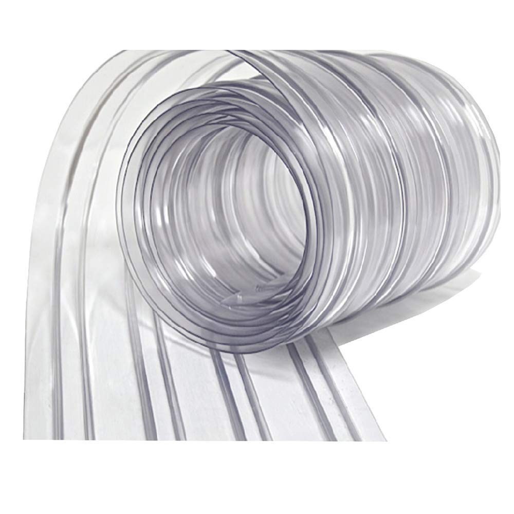 Clear Vinyl Strip Curtain for Warehouse Doors – Single 8″x8′