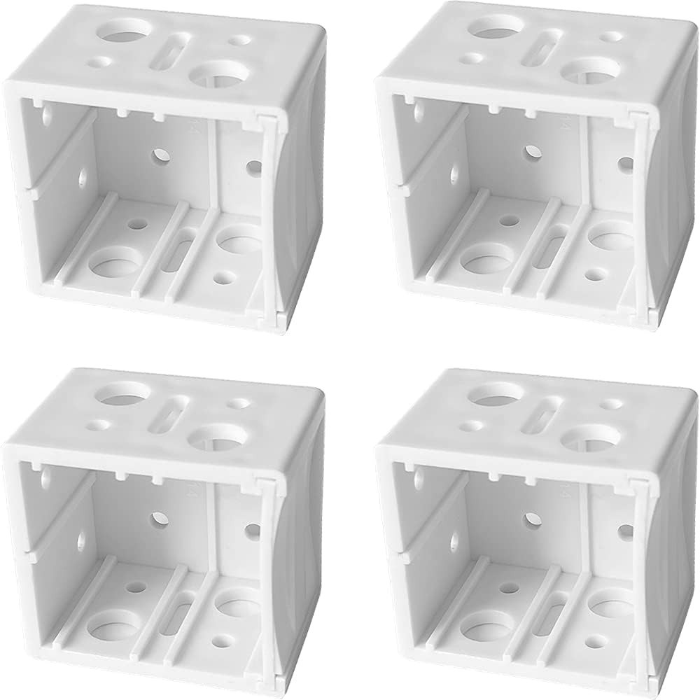 Versatile 4-Piece White Brackets for 1″ Mini Blinds – Inside/Outside Mounting
