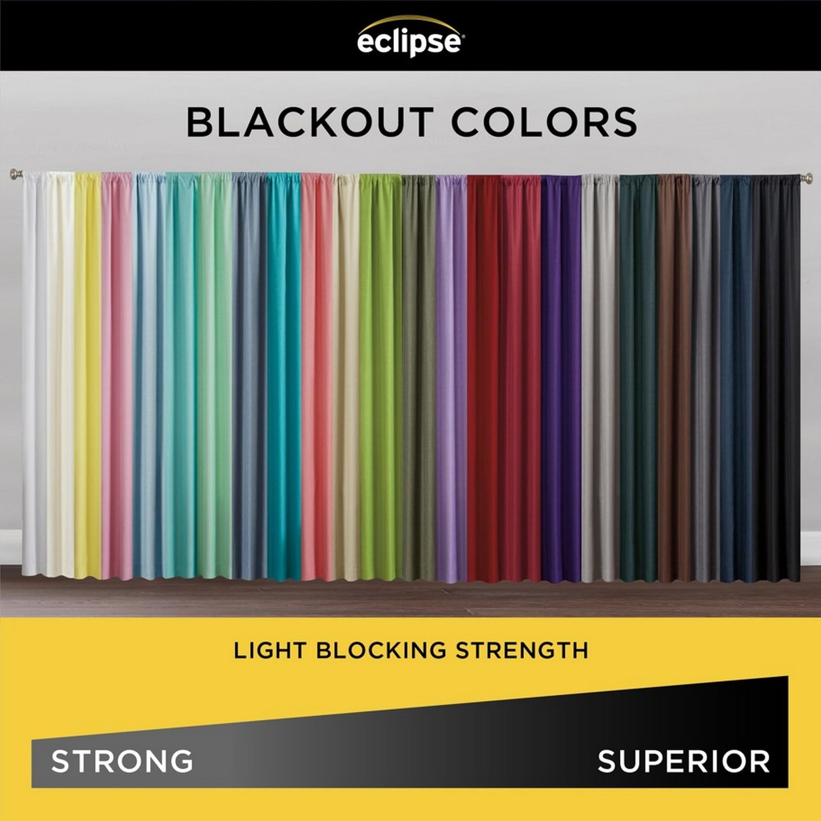 ECLIPSE Kendall Modern Blackout Thermal Rod Pocket Window Curtain for Bedroom or
