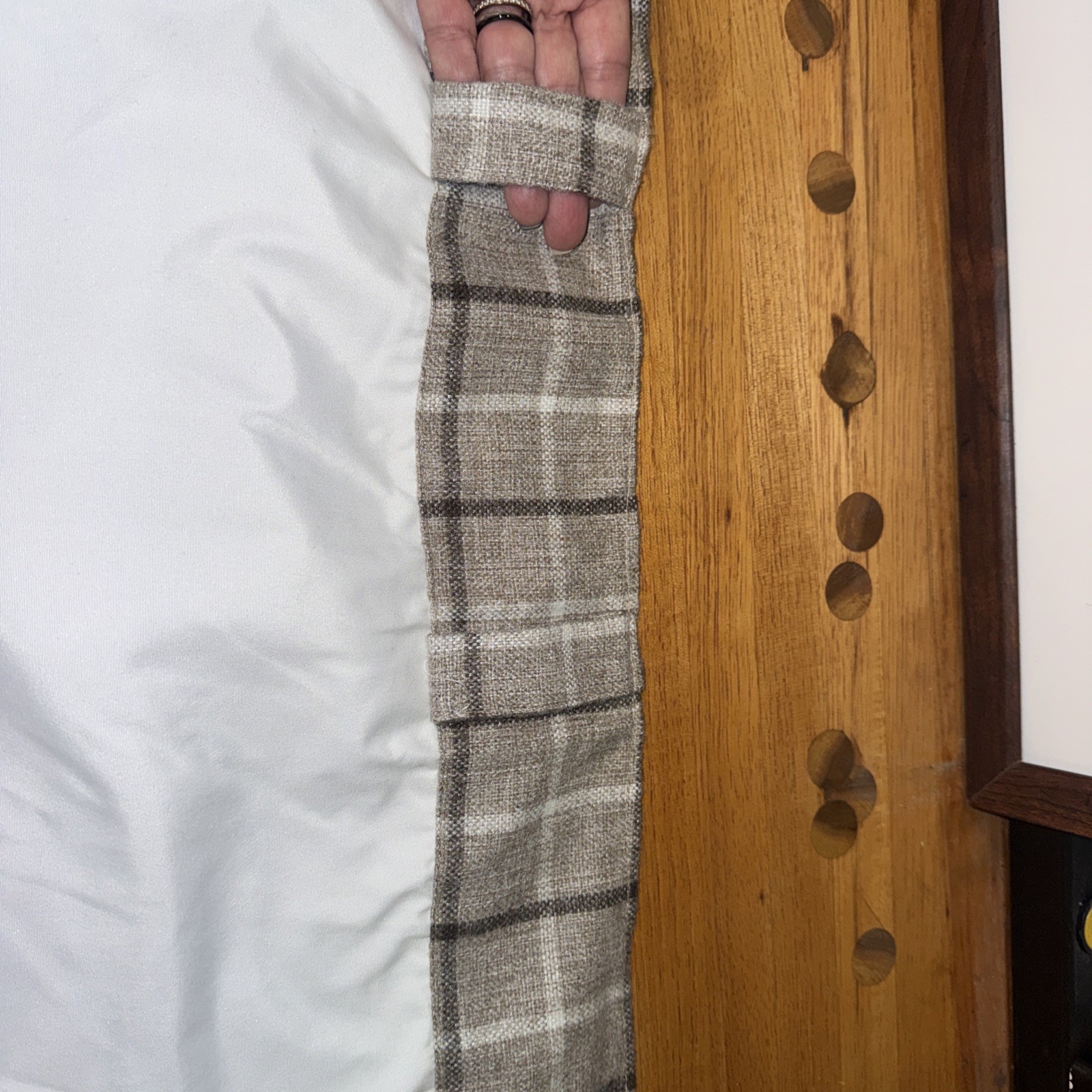 Light Blocking, Thermal Insulating, Heavy, 2 Panels CURTAINS tan And Brown Plaid