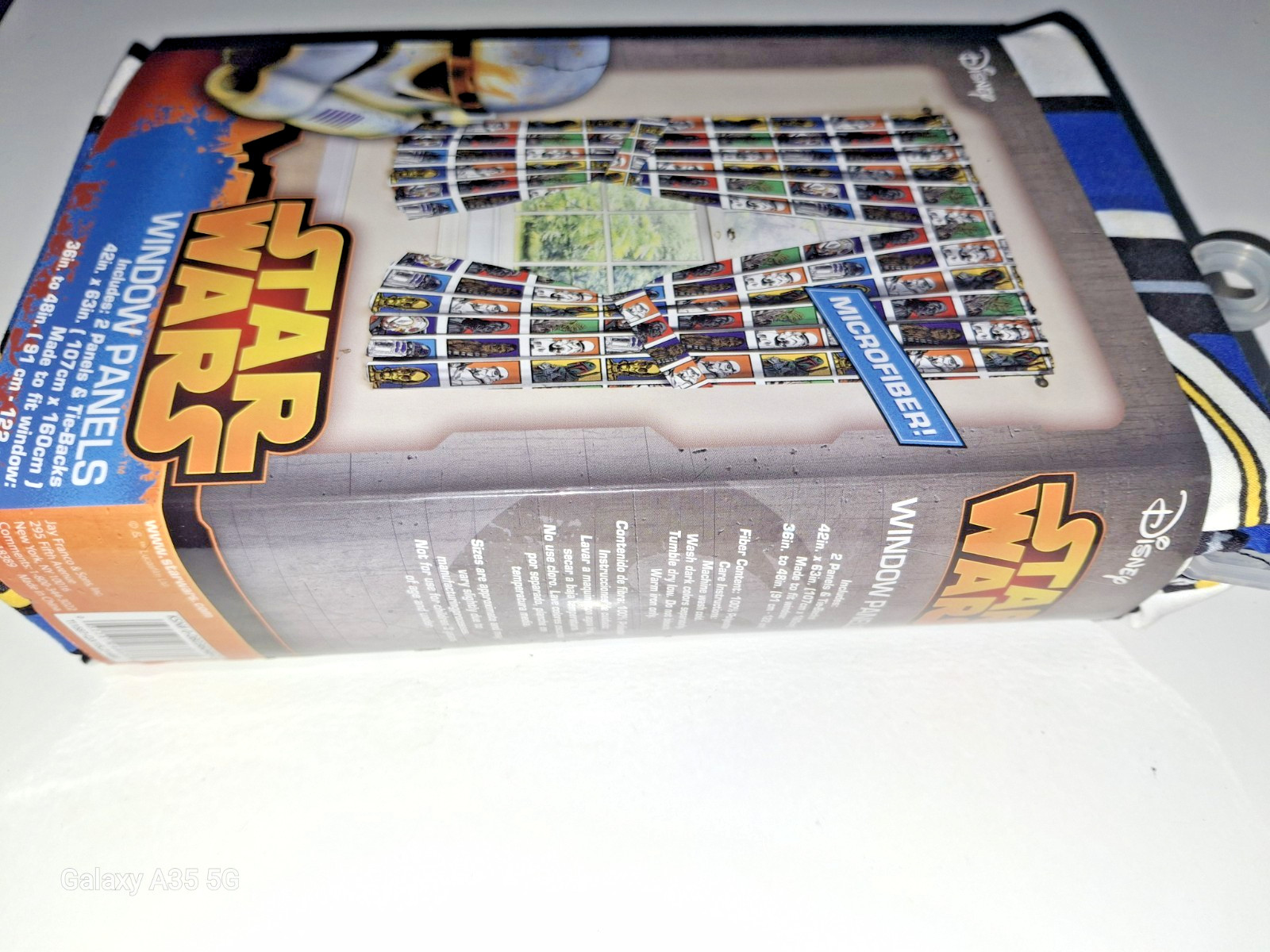 Star Wars Microfiber Window Curtain 42×63 Set w/ Tie-Backs new 💥SEND OF
