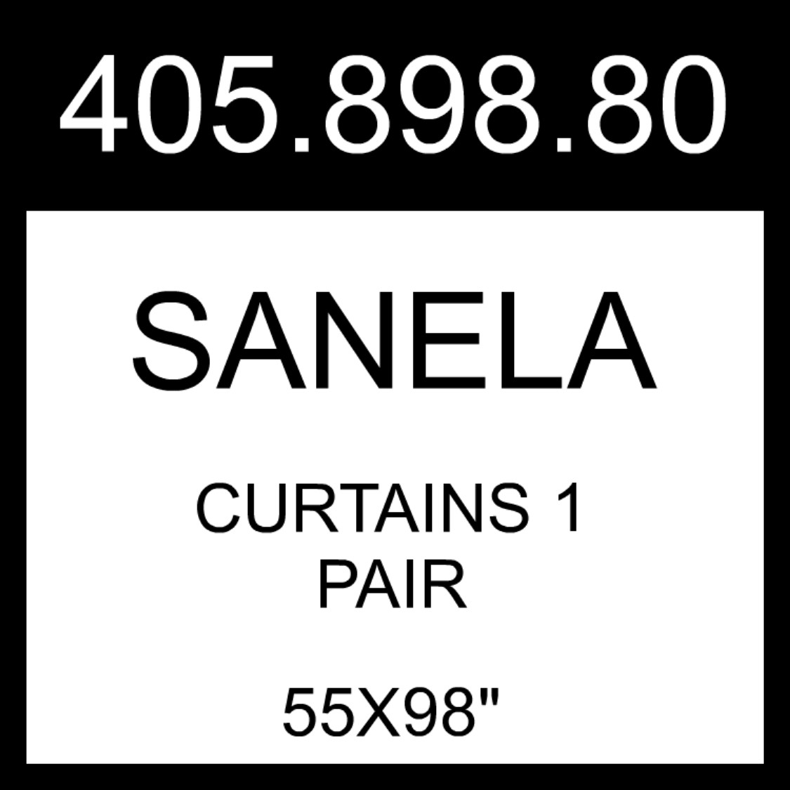IKEA SANELA Curtains 1 Pair Light Beige 55×98″ 405.898.80