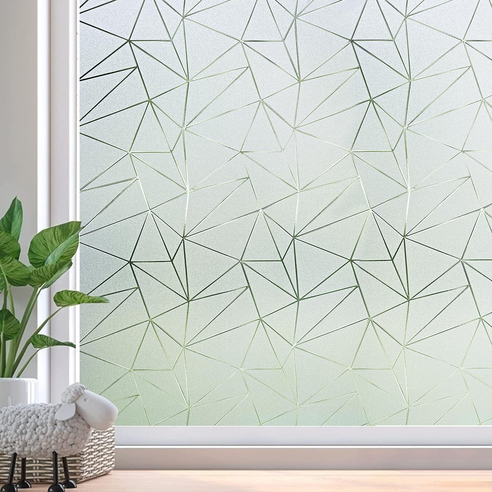 Coavas Window Privacy Film Frosted Glass Window Clings Bathroom Frosting Wind…